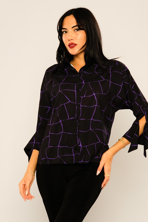 Explosion Three Quarter Sleeve Normal Neck Casual Blouses