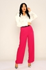 Explosion High Waist Casual Trousers Magenta-Black