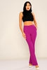 Selen High Waist Casual Trousers أرجواني