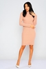 Pitiryko Knee Lenght Long Sleeve Casual Dresses مسحوق