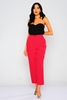 Explosion High Waist Casual Trousers Macenta