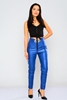 Explosion High Waist Casual Trousers زرقاء داكنة ساطعة