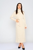 Pitiryko Maxi Long Sleeve Casual Dresses لون الحجر