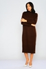 Pitiryko Long Sleeve Casual Dresses Brown