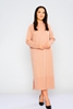 Pitiryko Long Sleeve Casual Dresses Pudra