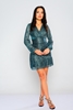 Explosion Mini Long Sleeve Casual Dresses Turkuaz