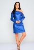 Explosion Mini Long Sleeve Casual Dresses Sax