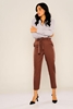 Zanzi High Waist Casual Trousers 021KAHVE