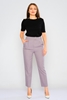 Zanzi High Waist Casual Trousers Gri