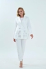 Dark Rose Night Wear Suits White