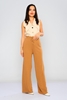 Yes Play High Waist Casual Trousers Camel