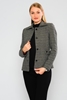 Selen Blazer Work Wear Jackets فحم الإنتراسيت