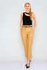 Zanzi High Waist Casual Trousers Camel