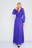 Explosion Maxi Long Sleeve Night Wear Dresses Purple