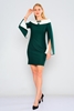 Green Country Mini Long Sleeve Casual Offshoulder Dresses