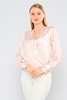 Zanzi Long Sleeve V Neck Casual Blouses 084PEMBE