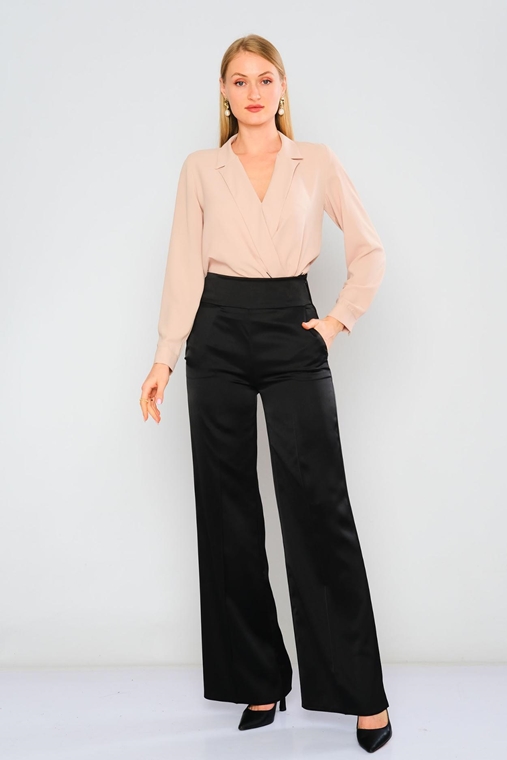 Explosion High Waist Casual Trousers Black Olive Oil