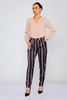 Favori High Waist Casual Trousers Purple
