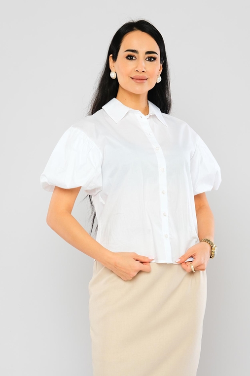 Mees Casual Blouses White Blue