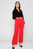 Fimore High Waist Casual Trousers أحمر