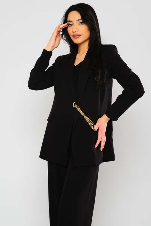 Joymiss Blazer İş Elbisesi Ceket Siyah Bej Turuncu Ekru Fıstık Neon-Fujya
