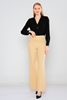 Mianotte High Waist Casual Trousers Beige