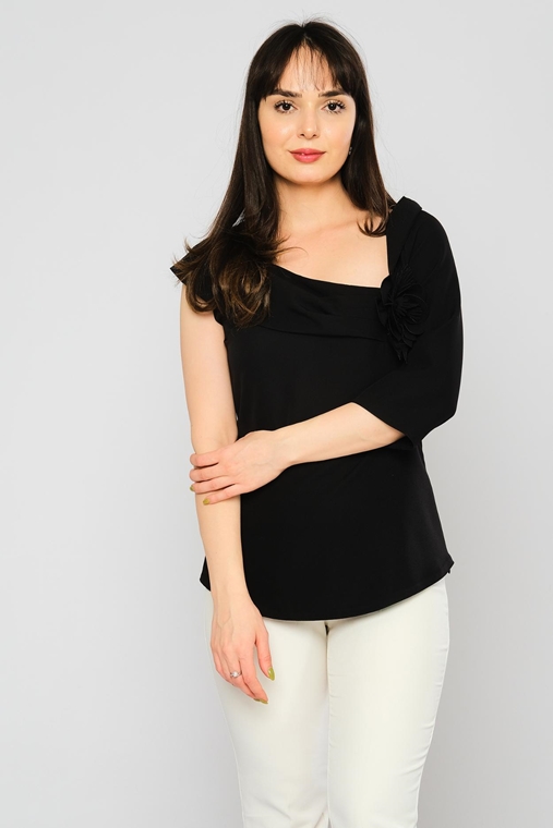 Airport Short Sleeve Crew Neck Casual Blouses