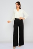 Airport High Waist Casual Trousers Black