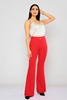 Fimore High Waist Casual Trousers أحمر