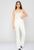 Fimore High Waist Casual Trousers White