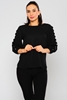 Green Country Three Quarter Sleeve Casual Blouses Black-Black