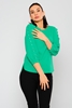 Green Country Three Quarter Sleeve Casual Blouses Green-Green