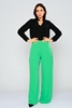Excuse High Waist Casual Trousers أخضر