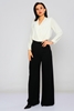 Excuse High Waist Casual Trousers أسود
