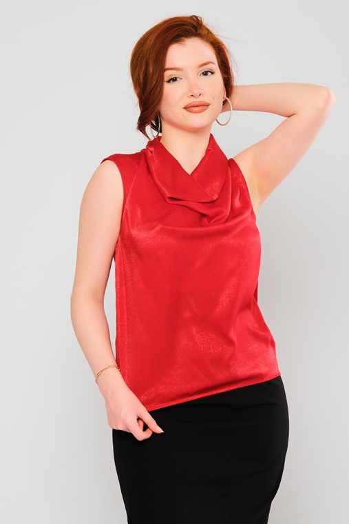 Mees Casual Blouses Red Cream