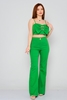 Airport High Waist Casual Trousers Green