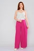 Bubble High Waist Casual Trousers фуксия