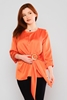 Lila Rose Long Sleeve Casual Blouses البرتقالي