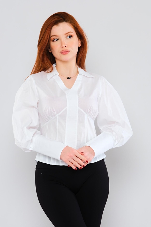 Mees Casual Blouses White Blue