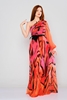 Explosion Maxi Long Sleeve Night Wear Offshoulder Dresses Coral