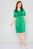 Biscuit Knee Lenght Short Sleeve Casual Dresses Yeşil