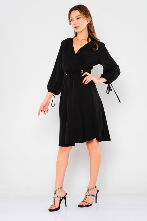 Biscuit Knee Lenght Long Sleeve Casual Dresses