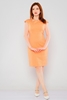 Selen Knee Lenght Sleevless Casual Dresses البرتقالي