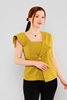 Miarte Sleevless Square Collar Casual Blouses أخضر