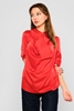Miarte Three Quarter Sleeve Casual Blouses Red