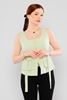 Miarte Sleevless Square Collar Casual Blouses Mint