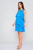 Green Country Knee Lenght Sleevless Casual Dresses Blue