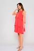 Green Country Knee Lenght Sleevless Casual Dresses Coral