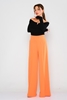 Excuse High Waist Casual Trousers Orange