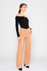 Bubble High Waist Casual Trousers Camel